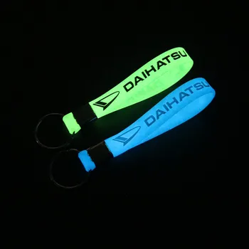 

New Luminous Car-Styling Silicone Keychain Car Sticker key ring For Daihatsu Yrv Scion Venza Datsun Key Chain Accessories