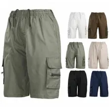 Новинка, модные мужские летние шорты, спортивные, рабочие, повседневные, армейские, Карго, короткие штаны, с карманами, брюки, плюс размер, XL-3XL