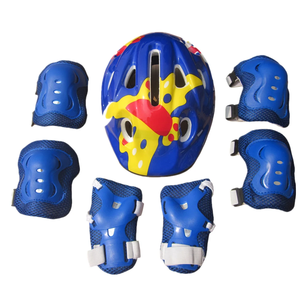 Kids Helmet Toddler Sports Protective Gear Set - Knee Pads, Elbow Pads, Wrist Pads for Roller Bicycle BMX Bike Skateboard