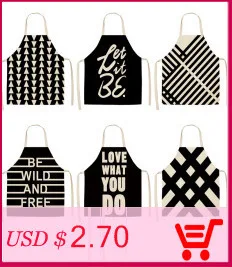 Kawaii Printed Elephant Car Sleeveless Aprons Kitchen Women Cotton Linen Pinafore Home Cooking Baking Waist Bib 53*65cm WQL0161