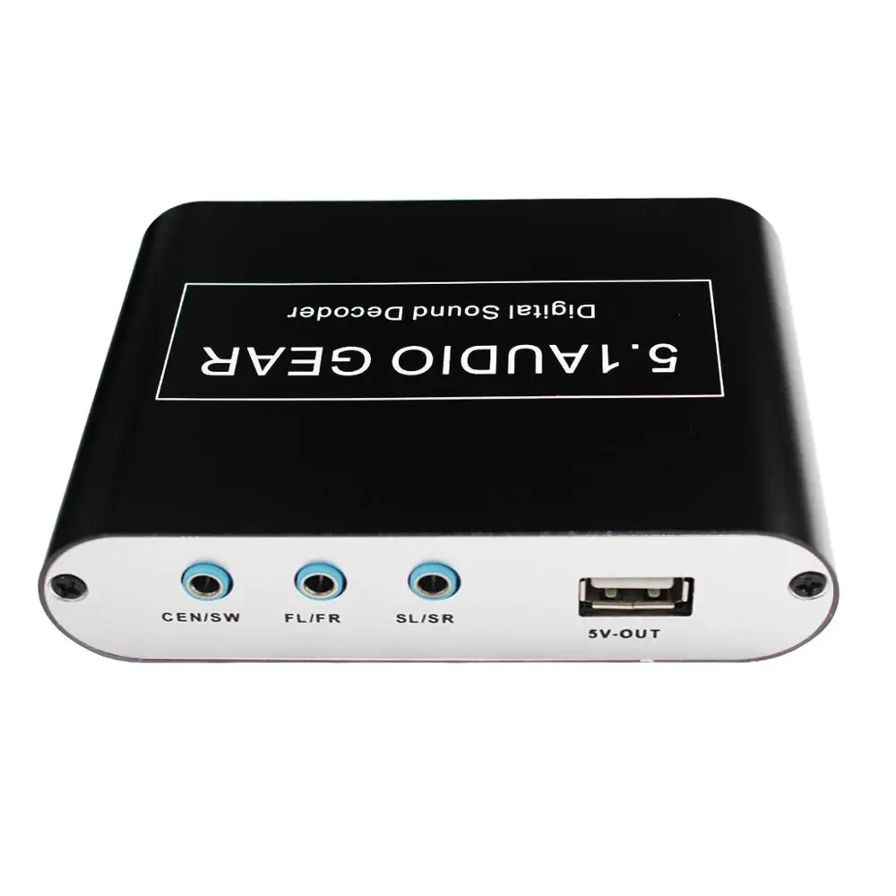

50 PCS Audio Gear Digital Sound Audio Decoder Digital To Analog Audio Decoder DAC Optical Coaxial USB input to 5.1CH Analog
