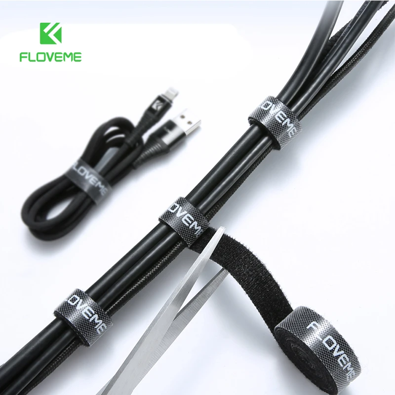 

FLOVEME Cable Organizer Wire Winder Clip Earphone Holder Mouse Cord Data Cable Management for iPhone XR Type C Micro USB Cables