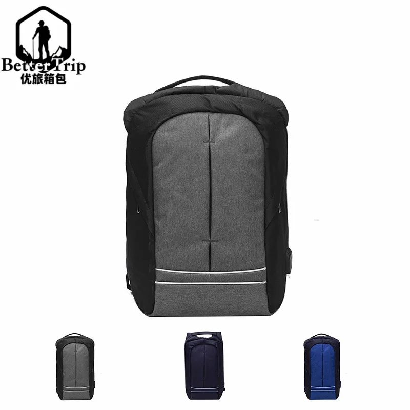 

Lock Shoulder Men's Bag MEN'S Backpack USB Multi-functional Anti-Theft Computer Bag Outdoor Waterproof Backpack