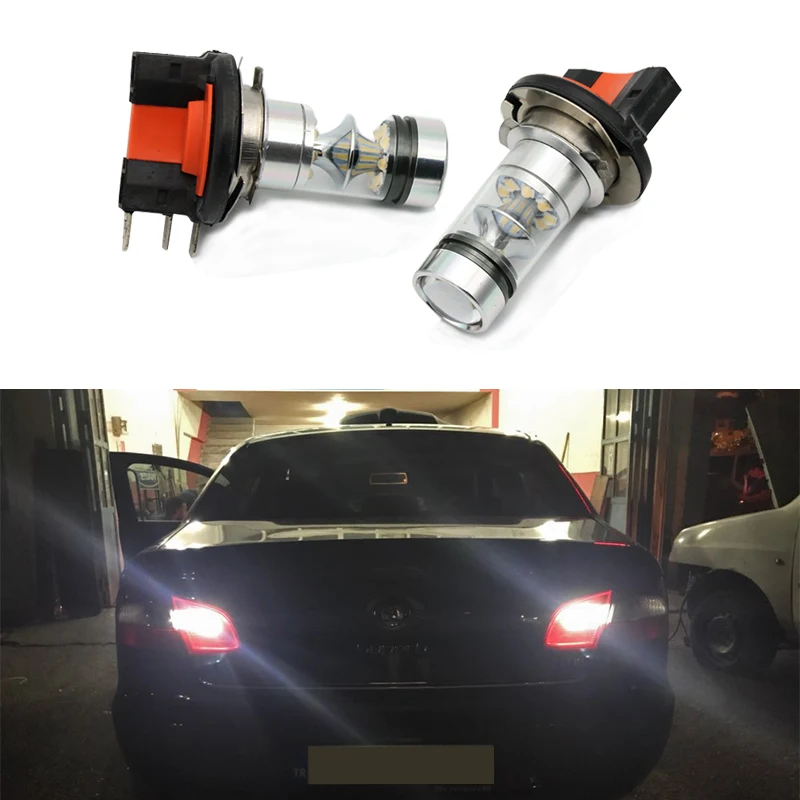 2PCS White H15 LED Fog Bulb Daytime Running Lights For Audi A5 A6 Q7 S5 S6 BMW Mercedes Benz Volkswagen Jetta Golf/GTi Tiguan | Автомобили