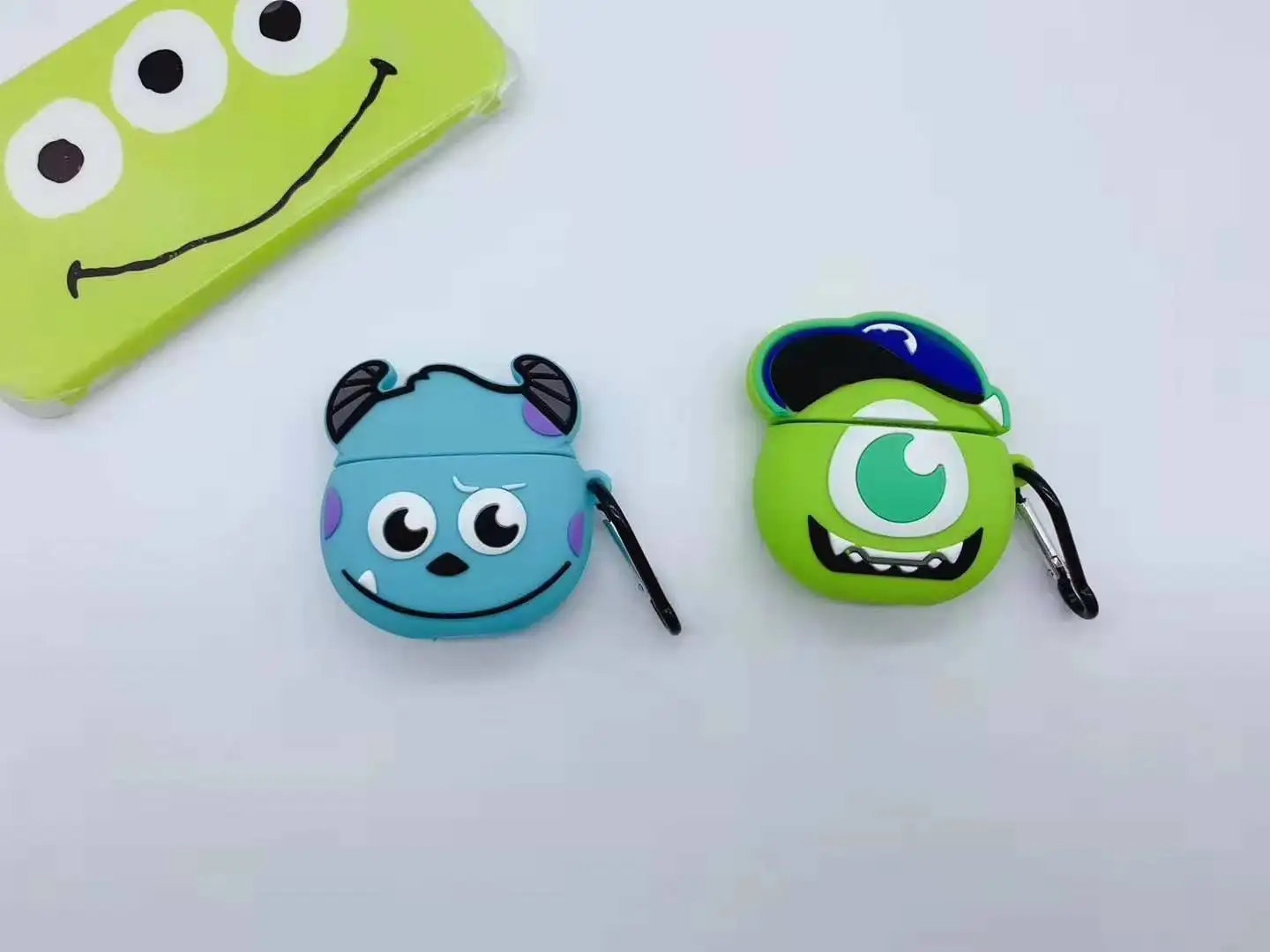 Горячий мягкий силиконовый чехол для AirPods чехол милый, с большими глазами Монстры защитный чехол для Apple Airpods 1/2 наушники палец кольцо ремень