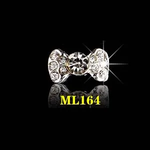 (10pcs)ML164 Стразы для нейл-арта, сплав, бант для украшения ногтей, сделай сам, блестящий бант для ногтей, украшение для ногтей, маникюр, 10 шт./лот, шпильки - Цвет: (10pcs)ML164