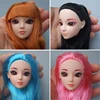 Tête de poupée pour filles 1/6 jiont, excellente qualité, avec cheveux lisses colorés, accessoires bricolage-même, jouet cadeau ► Photo 1/6