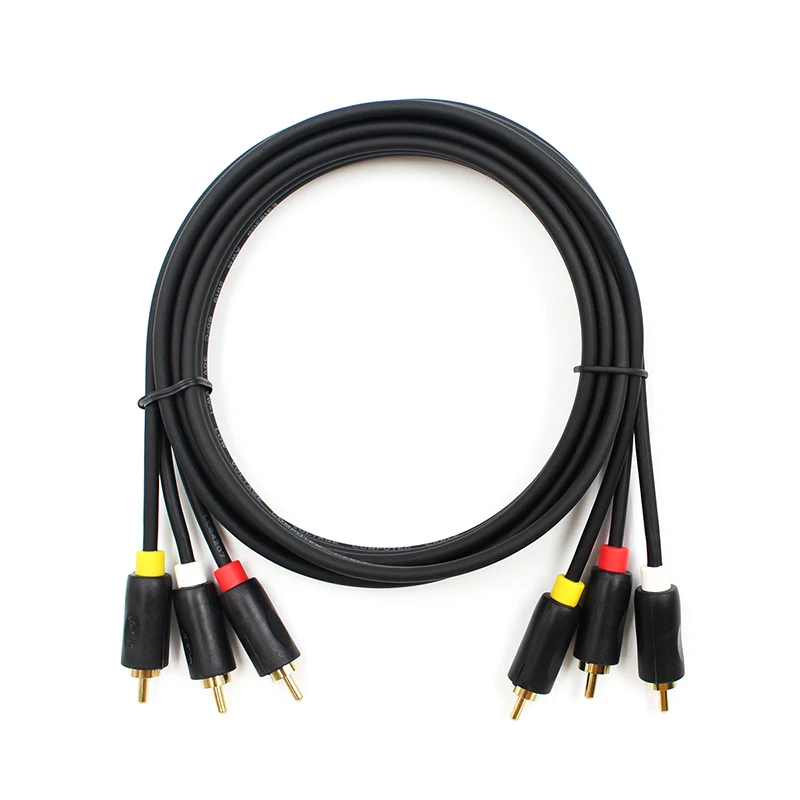 3RCA для AV аудио видео кабель 3 RCA композитный Папа папа 1 5 м/5FT позолоченный кулон DVD