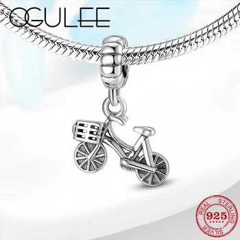

2019 Fashion 925 Sterling Silver Ladies bike Beads Pendant Fit Pandora Charm Bracelet Original Silver 925 Jewelry Making