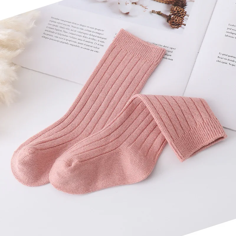 pink 9 цветов, шикарные детские гольфы унисекс, носки без пятки для маленьких мальчиков и девочек, детские вязаные носки ярких цветов, От 1 до 12 лет - Цвет: pink