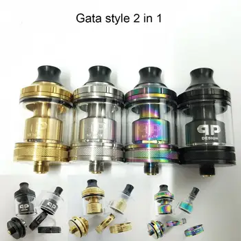 

QP Design gata Style RTA tank MTL DLH 2 in 1 24mm diameter 2ML 4ML top Filling for MTL and DLH RDA RTA RDTA Vs m25