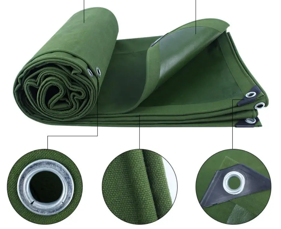 Multiple size super thick 650g/sqm sunshine protective canvas cover, truck tarpaulin,waterproof sunscreen tarp cloth Windproof