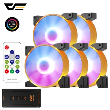 

darkFlash C7 RGB Fan 120mm Aura Sync RGB LED Remote Adjust PC Computer Case Fans 5v 3pin Computer CPU Cooler Cooling Case Fan