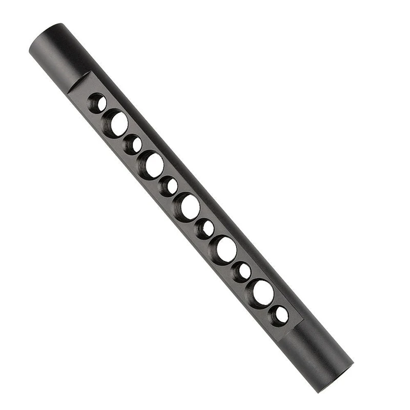 Серый Top Deals 15Mm Cheese Rod With 1/4 Inch-20 And 3/8 Inch-16 Thread Hole For Dslr Rigs Camera Video Cage - Цвет: Серый