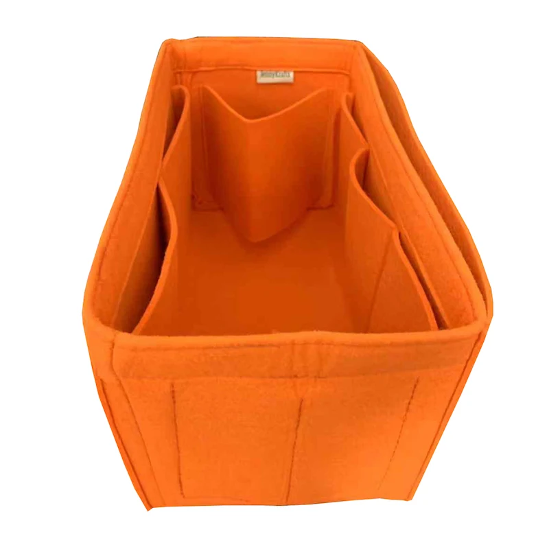 Online Se adapta a H PIR kins 25 30 35 40 Todo hecho a mano 3MM bolsas de inserción de fieltro organizador de maquillaje bolso de mano organizar forma de base cosmética portátil