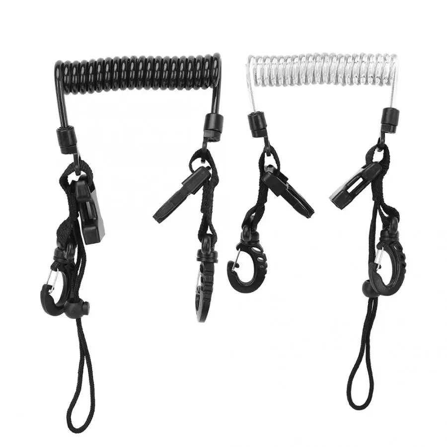 1pcs Diving Anti-Lost Strap Steel Wire Camera Shell Waterproof Case Quick Release Connection Hanging Buckle Spring Rope | Спорт и