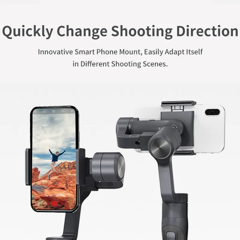 

Smartphone Gimbal 3-Axis Handheld Stabilizer with 183mm Extension Pole Tripod for iPhone X 8 7 XIAOMI Samsung