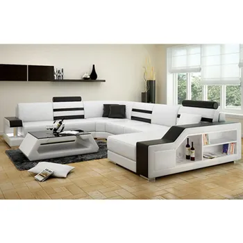 

modern sectional sofa with white and black color