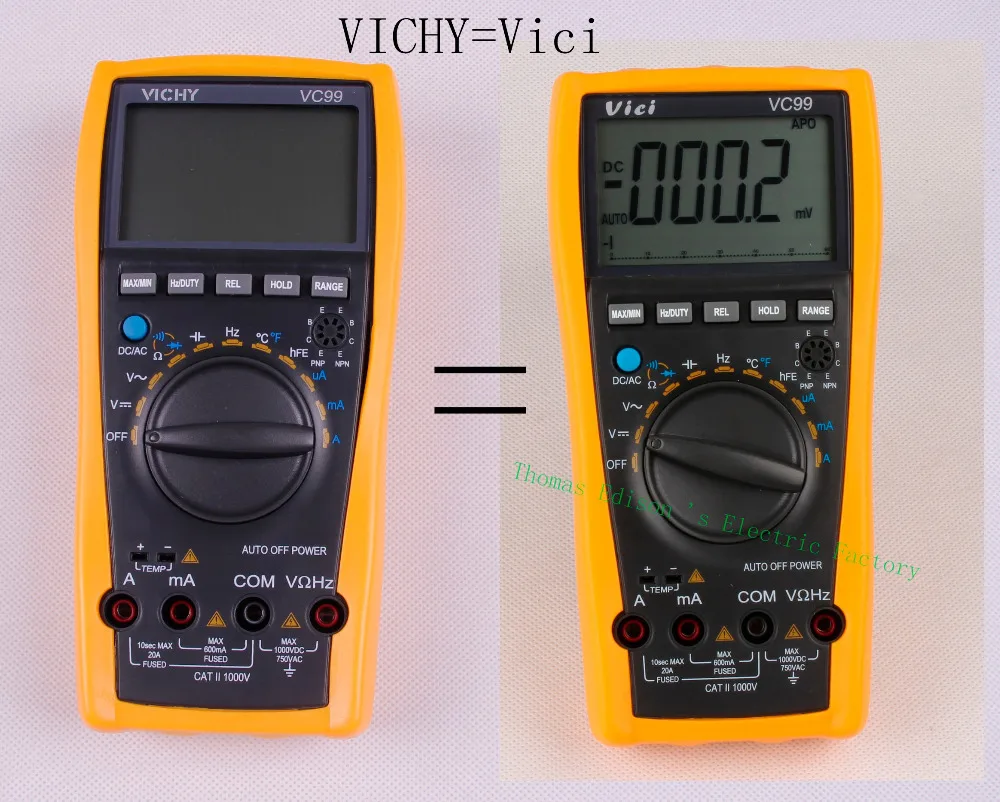 Original Vichy VC99 3 6/7 Auto range digital multimeter have bag Hot sale better 17B+ meter