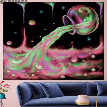 

Bottle rafting Psychedelic Tapestry mandala Wall Hanging abstract hippies Home Decor bohemian wall cloth mat kids room decor