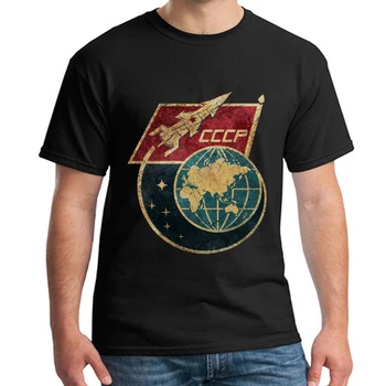 New Vintage Russia CCCP Yuri Gagarin T-Shirt men Group Team Soviet Retro Tees Sputnik  Space Exploration Program T Shirt