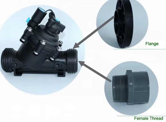 2 "Zoll landwirtschaft liches Magnetventil hydraulisch 220V 24V 12V Rasens prinkler Garten bewässerung Gewächs häuser Magnetventil – Detail 2