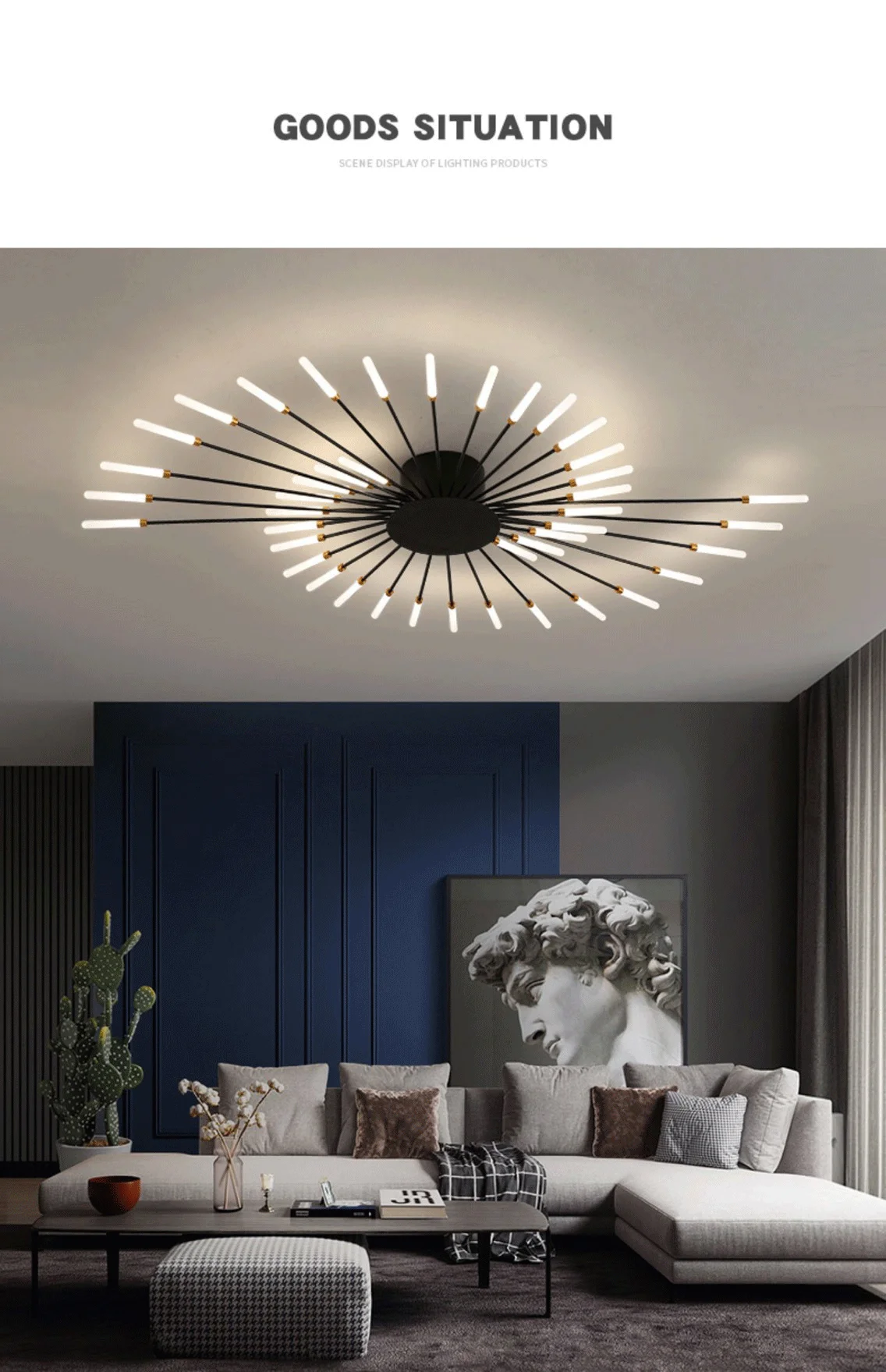 led behind tv Nordic Ceiling Lamp Modern Minimalist Creative LED Lighting Living Room Bedroom Dining Study Home Decor Starry Art Chandelier led lights behind tv