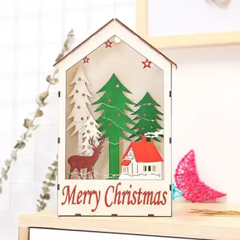 

Wooden LED light glowing book for Christmas decoration，Family holiday party，Festival mall decoration 634E