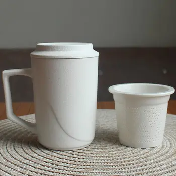 

Chinese Ceramic Tea Cup with Filter and Cover Vintage Ceramic Mugs for Couple Tazas De Ceramica Work Porcelain Mug Filter HH50MK