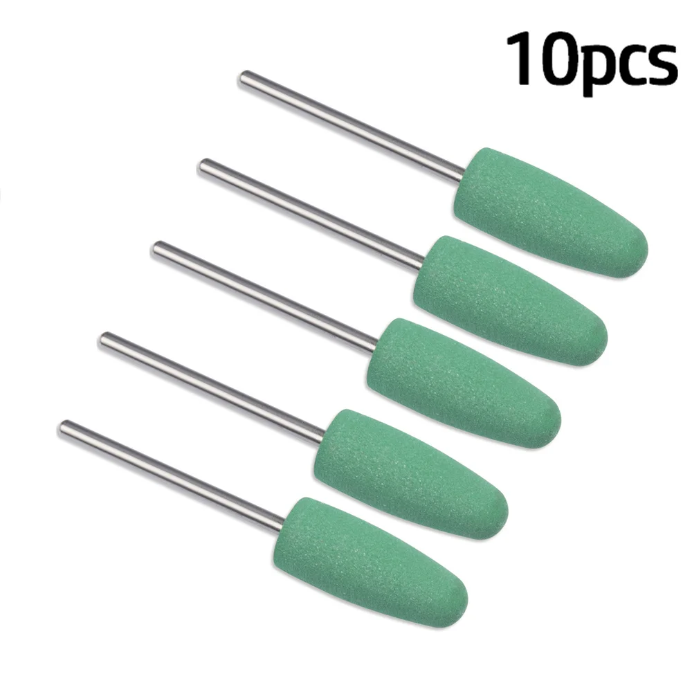 Manicure Cutter Rubber Silicone Ceramic Milling Burr Nail Art Drill Bit Polishing Buffer Files Electric Machine