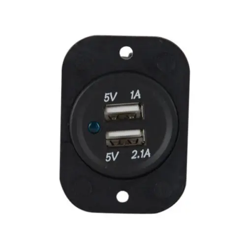 Прочный 12-24V автомобиля с двумя портами USB Зарядное устройство 3.1A Порты и разъёмы в байкерском стиле Зарядное устройство адаптер для телефона/mp3/iPad/gps