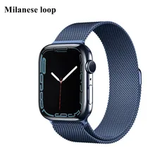

Milanese Strap For Apple watch band 44mm 40mm Metal correa 38mm 42mm stainless steel bracelet iwatch serie 7 6 5 4 3 SE 41/45mm
