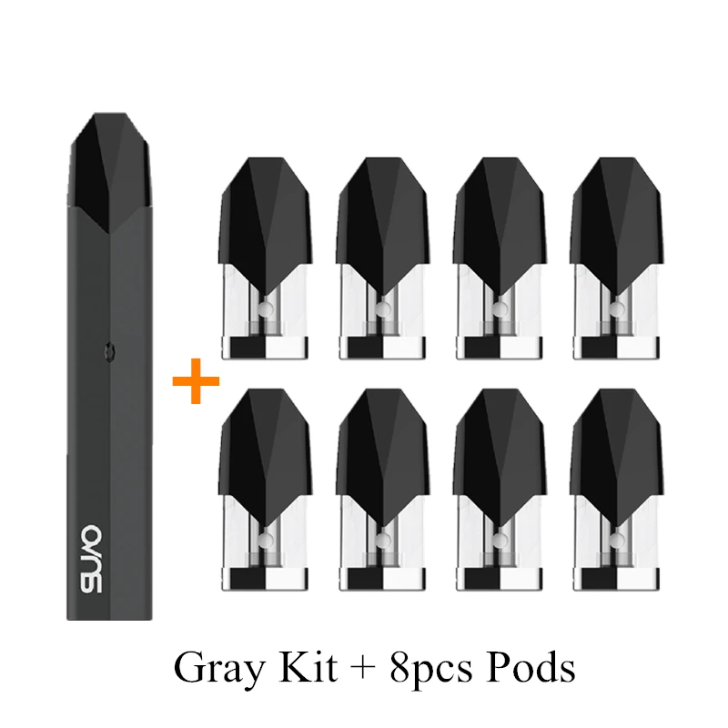 Gray add 8Pods Pod Vape Kit OVNS Saber II набор электронных сигарет 600 мАч батарея с 1,5 мл Ом двойной ON-S ватной катушкой стручок картридж VS W01 испаритель - Цвет: Gray add 8Pods