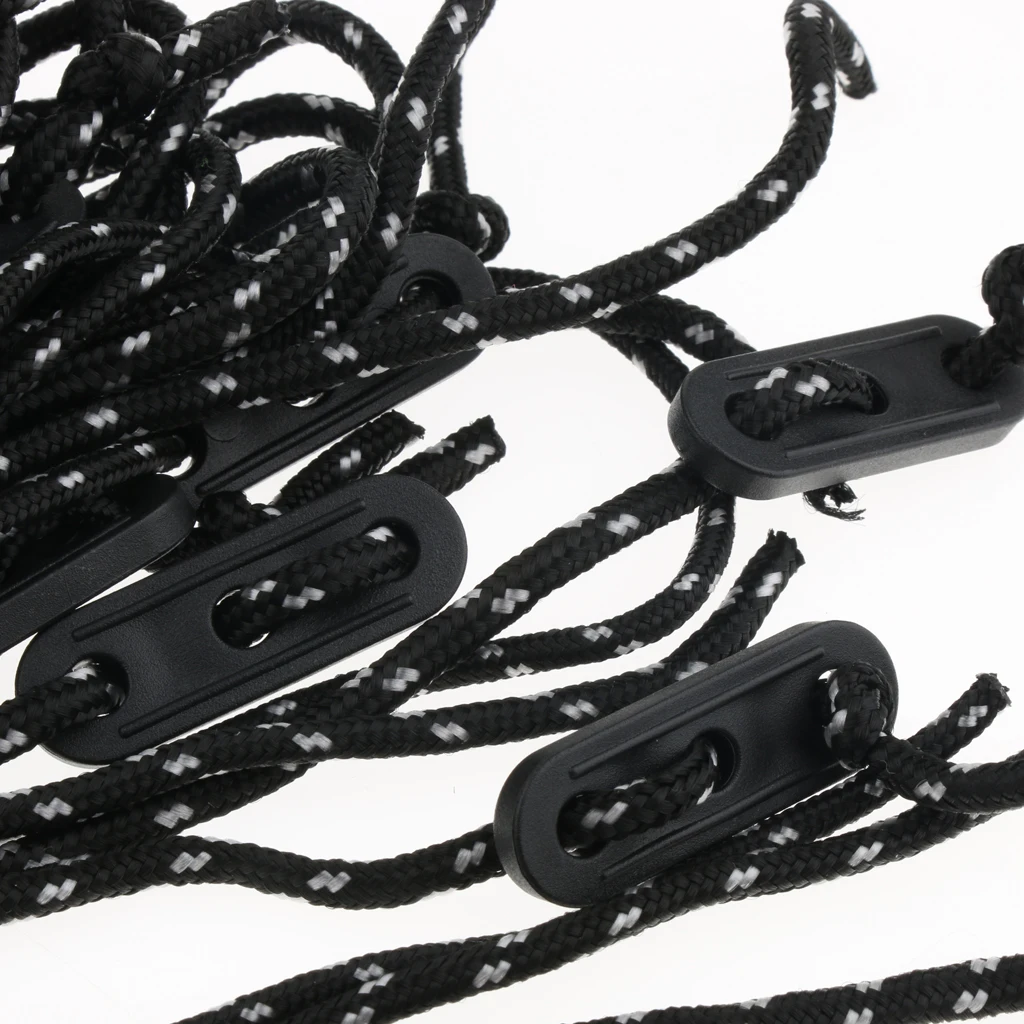 6pcs 2m Hammock Hanging Ropes Reflective Tent Guyline Cord Camping Hiking