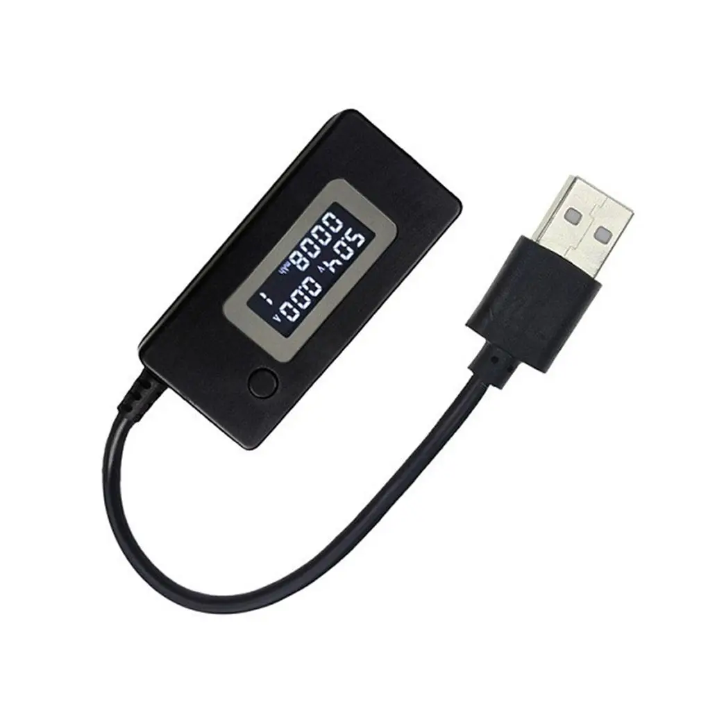 Горячая ЖК-дисплей USB Напряжение/Ампер Измеритель мощности тест er мультиметр тест скорости зарядных устройств