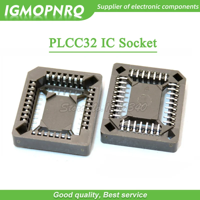 10 шт. PLCC32-SMD IC гнездо, PLCC32 гнездо адаптера, 32 Pin PLCC PLCC-32 конвертер