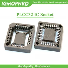 Adaptador de tomada PLCC32-SMD ic, adaptador de soquete plcc32, conversor de 32 pinos plcc PLCC-32 com 10 peças