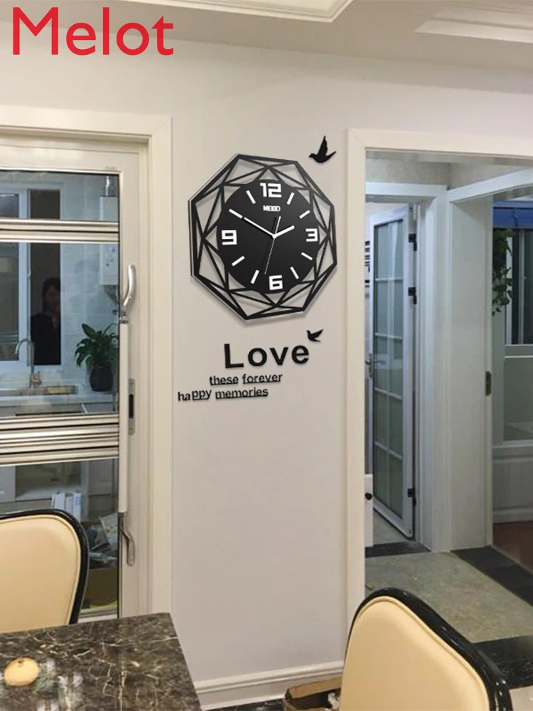 

Nordic Clock Wall Clock Living Room Modern Minimalist Clock Wall Creative Fashion Watch Home Decorative Clock wall clock