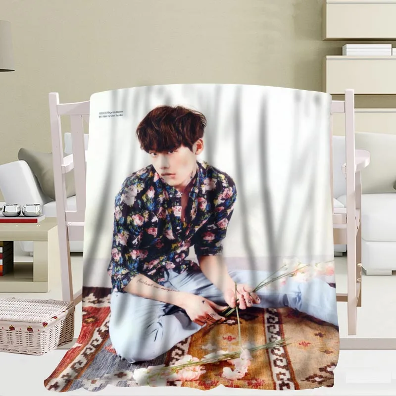 Новинка, уютные одеяла Lee Jong Suk, мягкое одеяло с 3D принтом, для дома/дивана/постельных принадлежностей, переносное одеяло для путешествий для взрослых - Цвет: 5