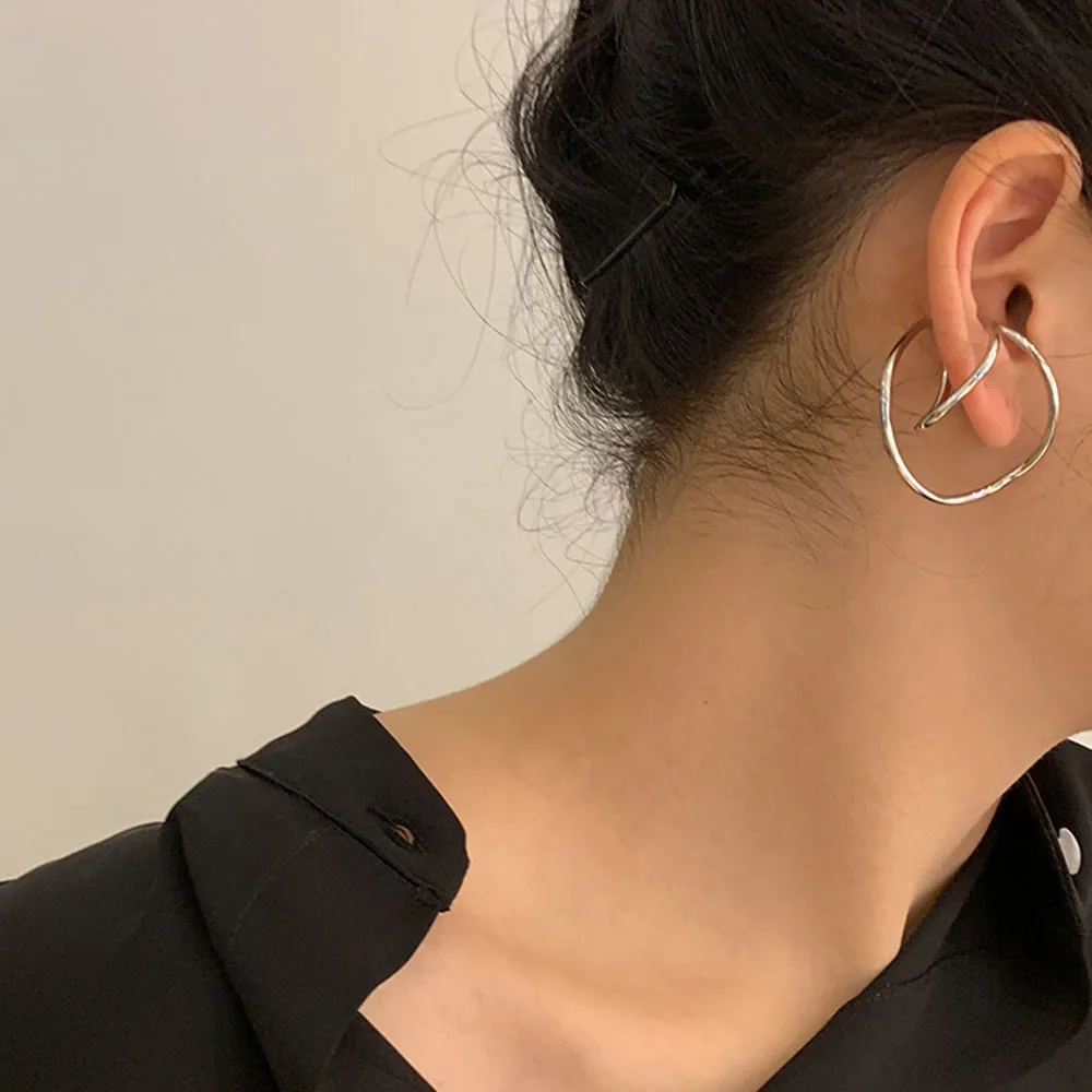 Серьги с крестиком Mobius, Ушная клипса, серьги для женщин и девочек, без отверстия для ушей, без пирсинга