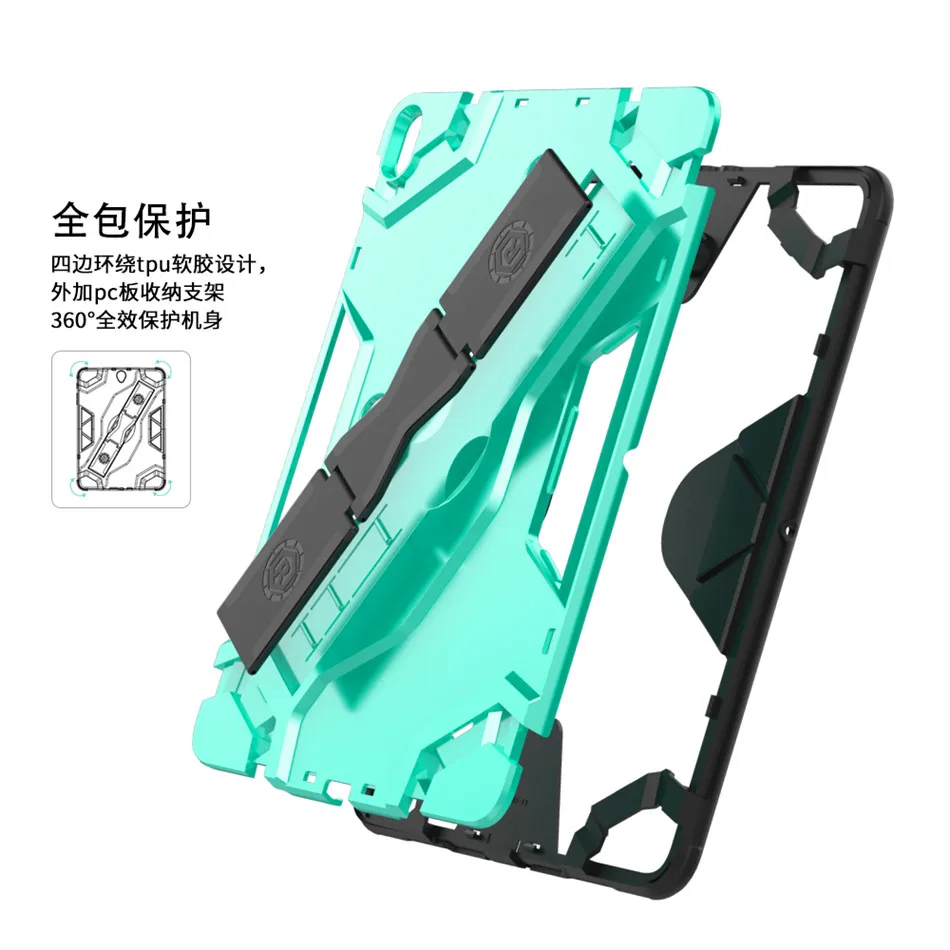 Чехол для нового iPad Pro 11 дюймов модель A80 Funda Tablet Back жесткий армированный чехол TPU+ сверхмощный чехол-подставка+ пленка+ стилус