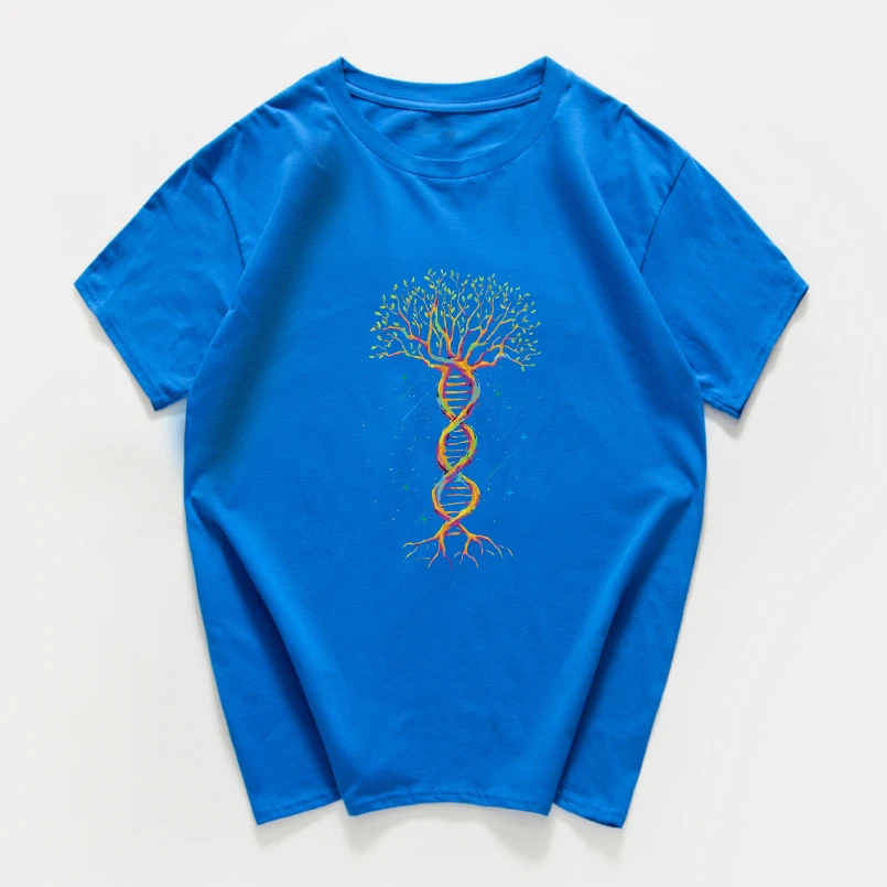 Geek Gene tree, новинка, саркастическая забавная футболка для мужчин, научная химия, биология, география, уличная футболка классная футболка, homme - Цвет: F413MT sapphire blue