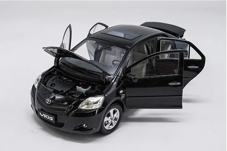 Оригинальные заводские литые под давлением 1/18 Vios синий седан литые под давлением металлические классические модели игрушечных автомобилей для подарка, коллекция