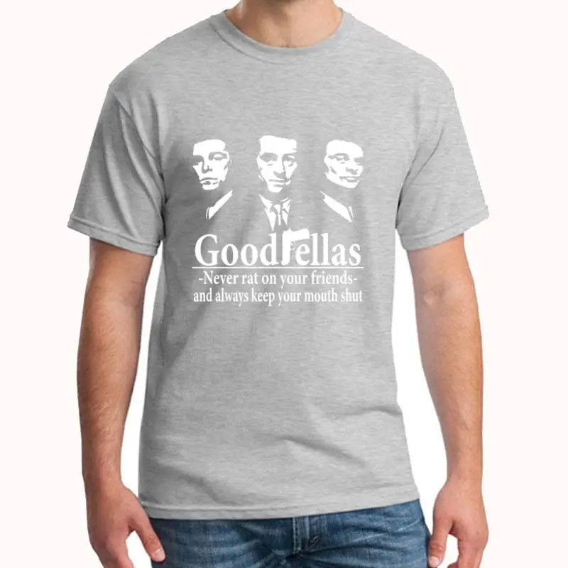

Graphic Goodfellas Always Keep Your Mouth Shut t-shirt s-5xl cotton Comical Kawaii homme tee t shirts round Neck Natural