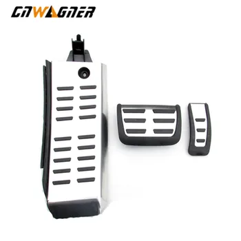 Pedali Auto in acciaio inossidabile per Auto pedale poggiapiedi freno carburante automatico per Audi A6 A6L 2009 2010 2011 2012 AT LHD Plate Pad Sticker