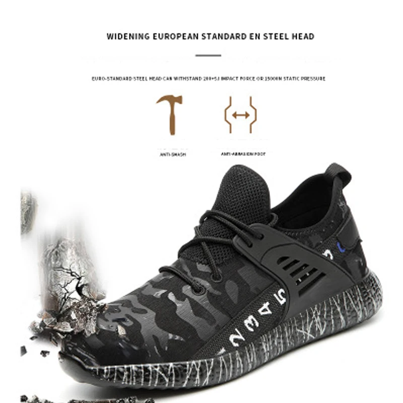 2019 модная Рабочая страховая обувь Высококачественная нерушимая защитная