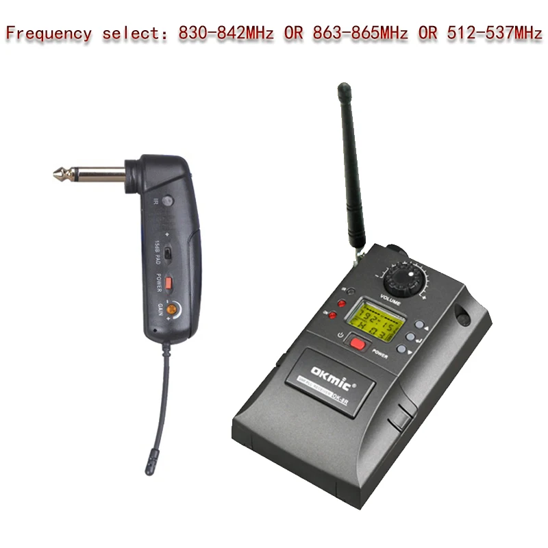Частота выбора 8R/6T UHF PLL Инструмент интервью гитары Пикапы беспроводной системы