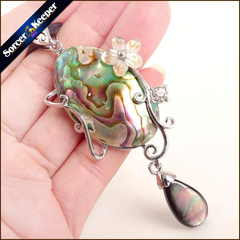 Женское Ожерелье-цепочка из натуральной кожи с подвеской в виде ракушек Новой