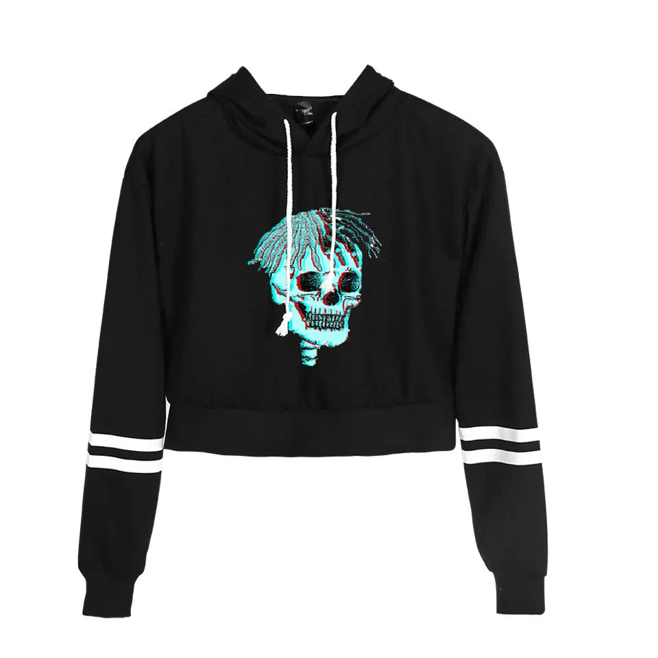 Модный принт sudadera xxtentacion толстовки с капюшоном женские укороченный топ рубашка пуловер Толстовка Revenge Harajuku одежда