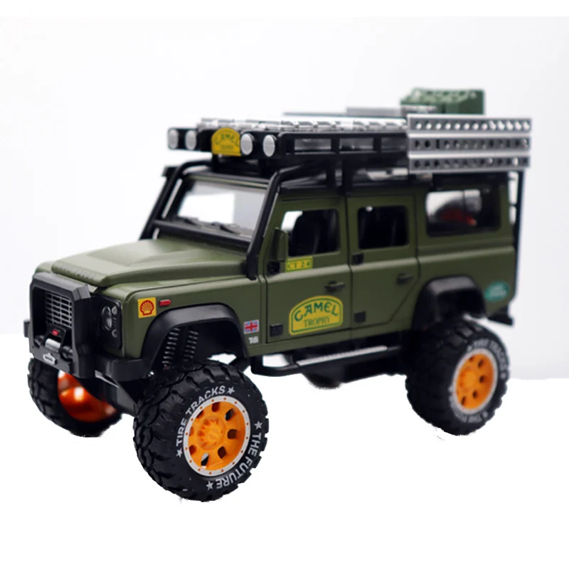 

1:32 Diecast SUV Toy Car High Simulation Model Pull Back Car With Sound Car Detachable Equipment Car For Children's Gift